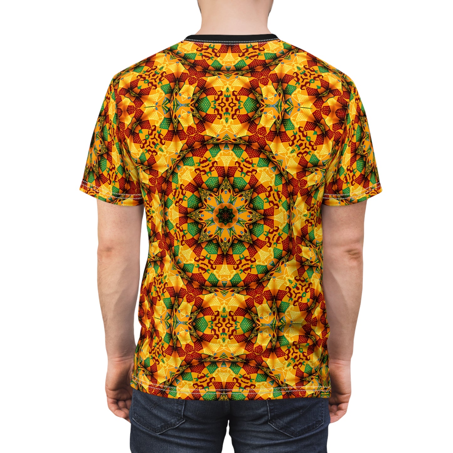 Men's Vibrant Geometric Unisex Cut & Sew Tee