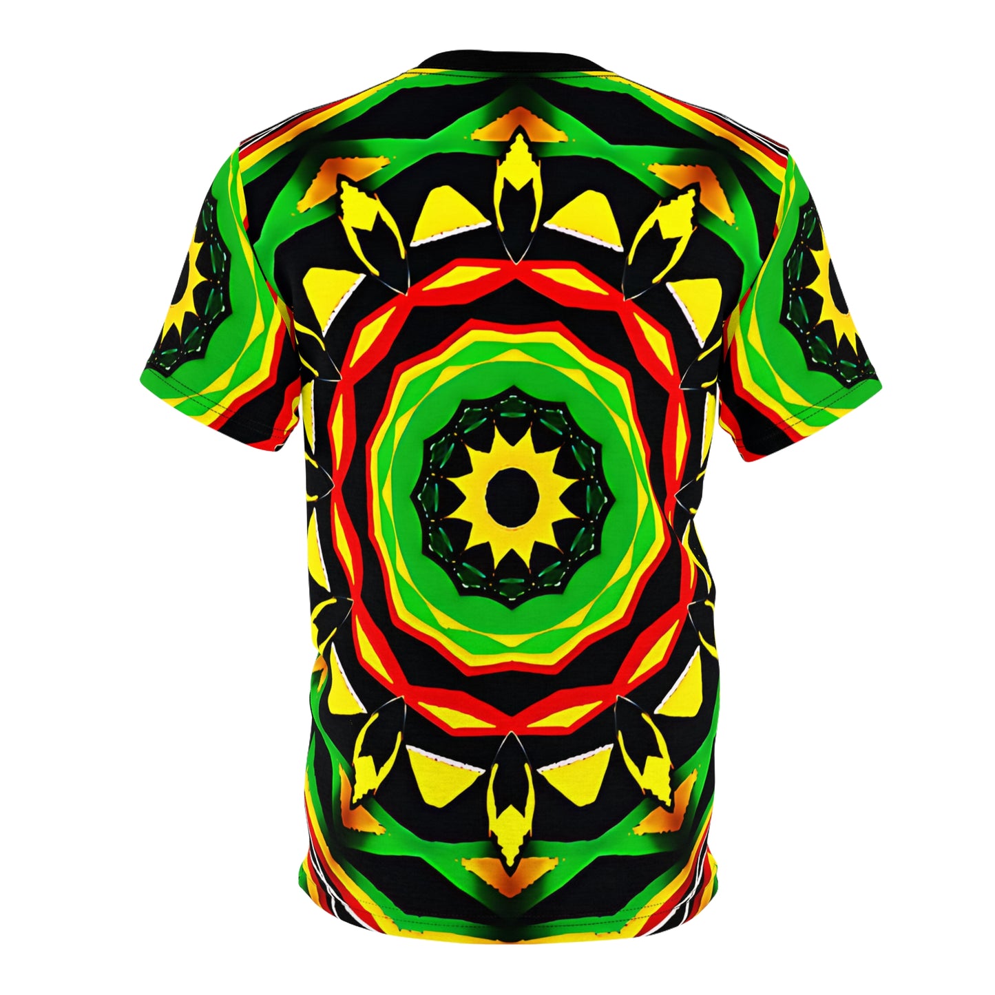 Women's Psychedelic Bold Reggae Colors All Over Print Tee