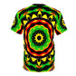 Women's Psychedelic Bold Reggae Colors All Over Print Tee