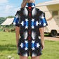 Women's Patriotic Starburst Pattern All-Over Print Men's All Over Print Windbreaker Short Set