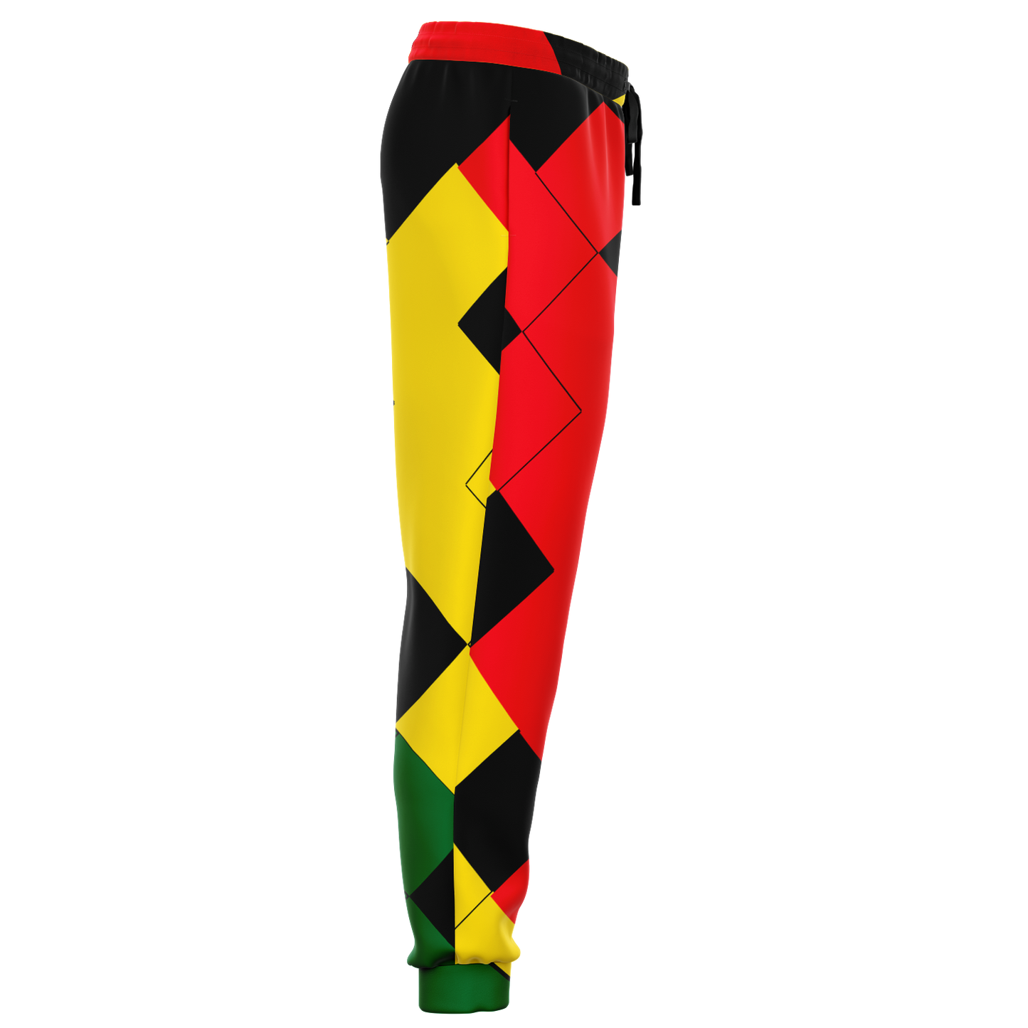 Women's Ghana Flag & Black Star Pattern All-Over Print Athletic Jogger