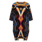 Women's Bold Geometric All-Over Print Oversized T- Shirt Loungewear