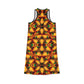 Women's Kaleidoscope Floral Racer back All-Over Print Summer Dress