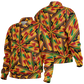Women's Vibrant African Kente Geometric All-Over Print Baseball Jacket