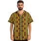 Men's African Kente Geometric Pattern All-Over Print Baseball Jersey