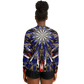 Women's Starburst Patriotic Colors Pattern All-Over-Print Long Sleeve Performance Shirt
