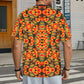 Men's Vibrant Kente Kaleidoscope Geo Pattern All Over Print Ribbed Collar T-Shirt