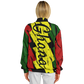 Women's Ghana Flag & Black Star Pattern All-Over Print Baseball Jacket