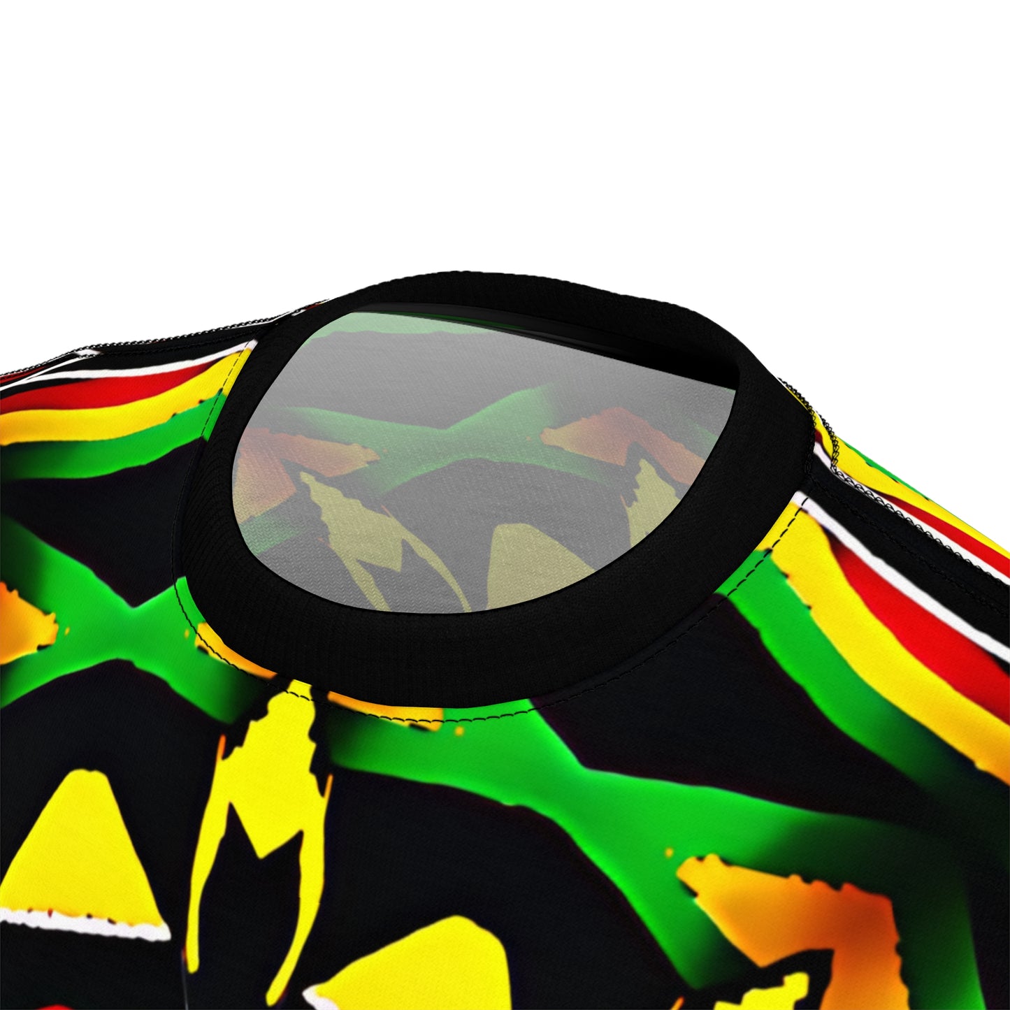 Women's Psychedelic Bold Reggae Colors All Over Print Tee