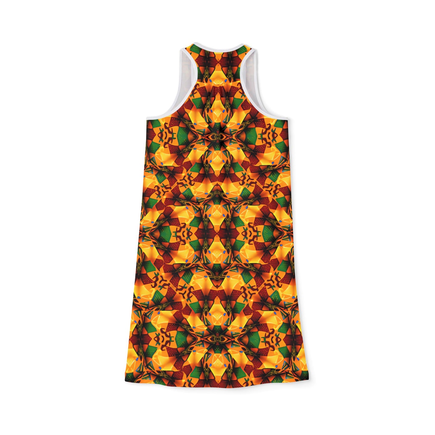 Women's Kaleidoscope Floral Racer back All-Over Print Summer Dress