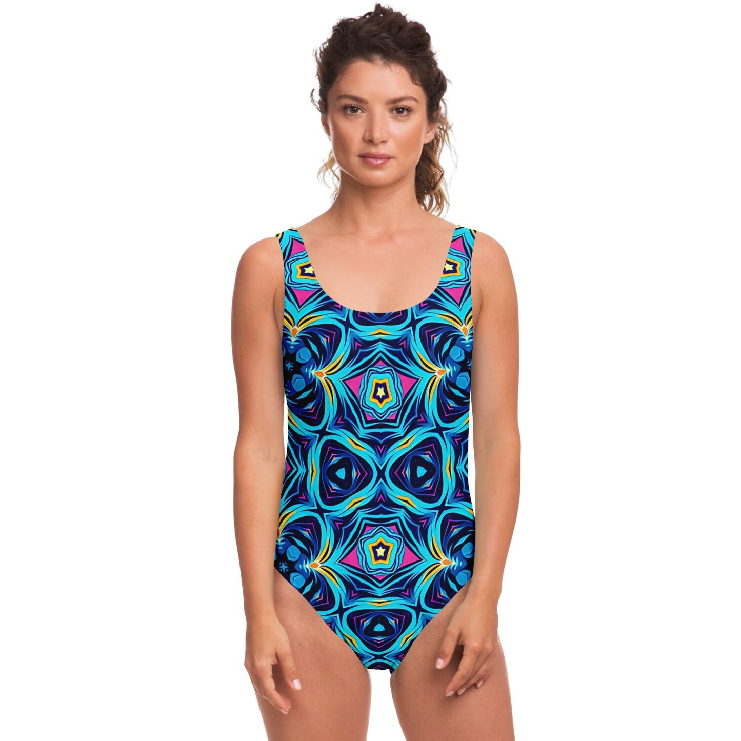 Women's Blue Kaleidoscope One-Piece Swimsuit