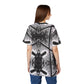 Women' Monochrome Gothic Kaleidoscope Pattern All Over Print Tee