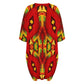 Women's Vibrant African Kente-Inspired Pattern All-Over Print Oversized T- Shirt Loungewear