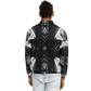 Men's Black & White Geometric Pattern All Over print All Over Print Baseball Jacket