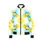 Women's Vibrant Kaleidoscope Geo Pattern All-Over Print Bomber Jacket for Women