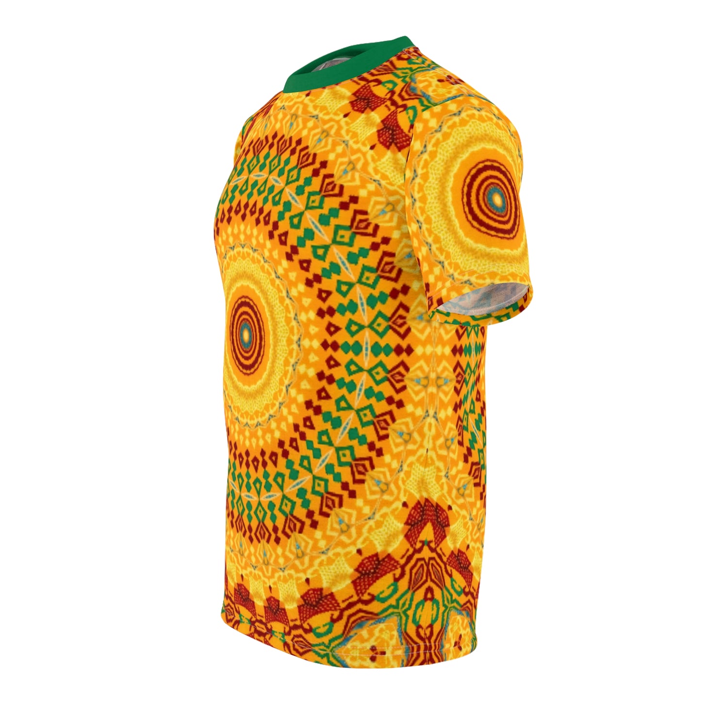 Women's Vibrant Yellow Sunburst Mandala All-Over Print T-Shirt