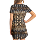 Women's Leopard Trendy Geometric Pattern All-Over Print T-Shirt Dress