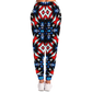 Women's Red White Blue Geometric Pattern All-Over Print Athletic Jogger