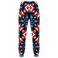 Men's Red White Blue Geometric Pattern All-Over Print Athletic Jogger