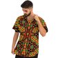 Men's African Kente Geometric Star Pattern All-Over Print Baseball Jersey