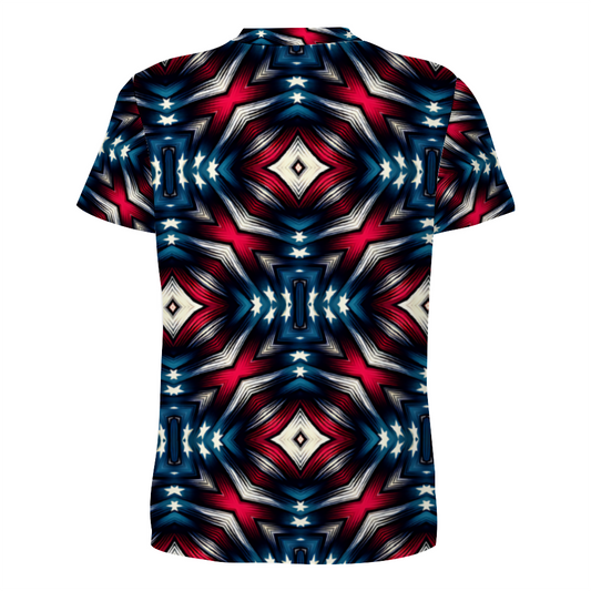 Men's Custom Round Neck Short Sleeve All Print T-Shirt