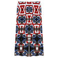 Women's Patriotic Star Kaleidoscope Pattern All-Over Print Side-Tie Short Sleeve Top & Wide-Leg Pants Set