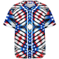Women's American Flag Pattern All-Over Print Baseball Jersey