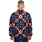 Men's Red White Blue Geometric Pattern All-Over Print Baseball Jacket