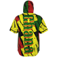 Men's Ghana Flag & Black Star Pattern All-Over Print Hooded Baseball Jersey