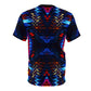 Women's Psychedelic Neon Kaleidoscope All-Over Print Unisex Cut & Sew Tee