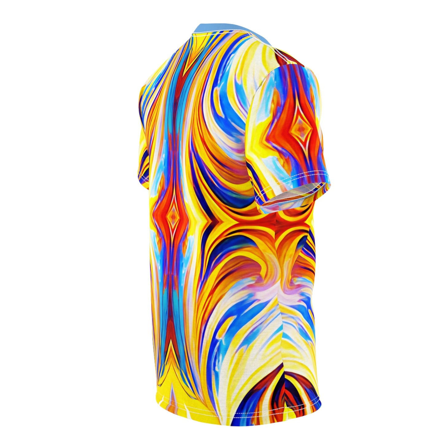 Men's Vibrant Abstract Art All-Over Print Tee