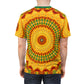Men's Vibrant Yellow Sunburst Mandala All-Over Print T-Shirt