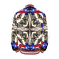 Men's Patriotic Star Kaleidoscope Pattern All-Over Print Striped Trim Bomber Jacket