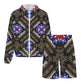 Men's Patriotic Kaleidoscope Pattern All-Over Print Lightweight Sun Hoodie & Shorts Set