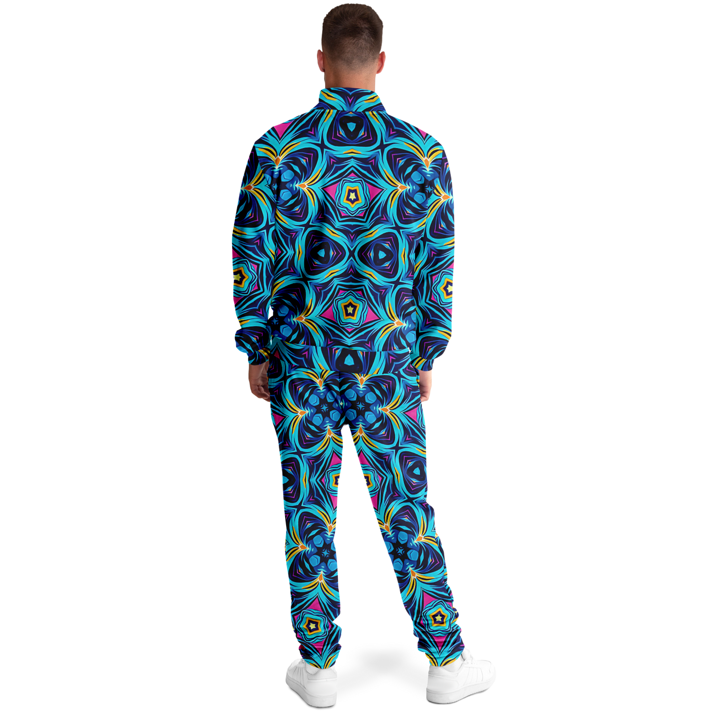 Men's Blue Kaleidoscope Track Jacket and Pants