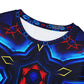 Women's Kaleidoscope Neon Floral All-Over Print Unisex Cut & Sew Tee