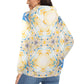Women's Kaleidoscope Sunburst Pattern All-Over Print Fleece Full-Zip Hoodie