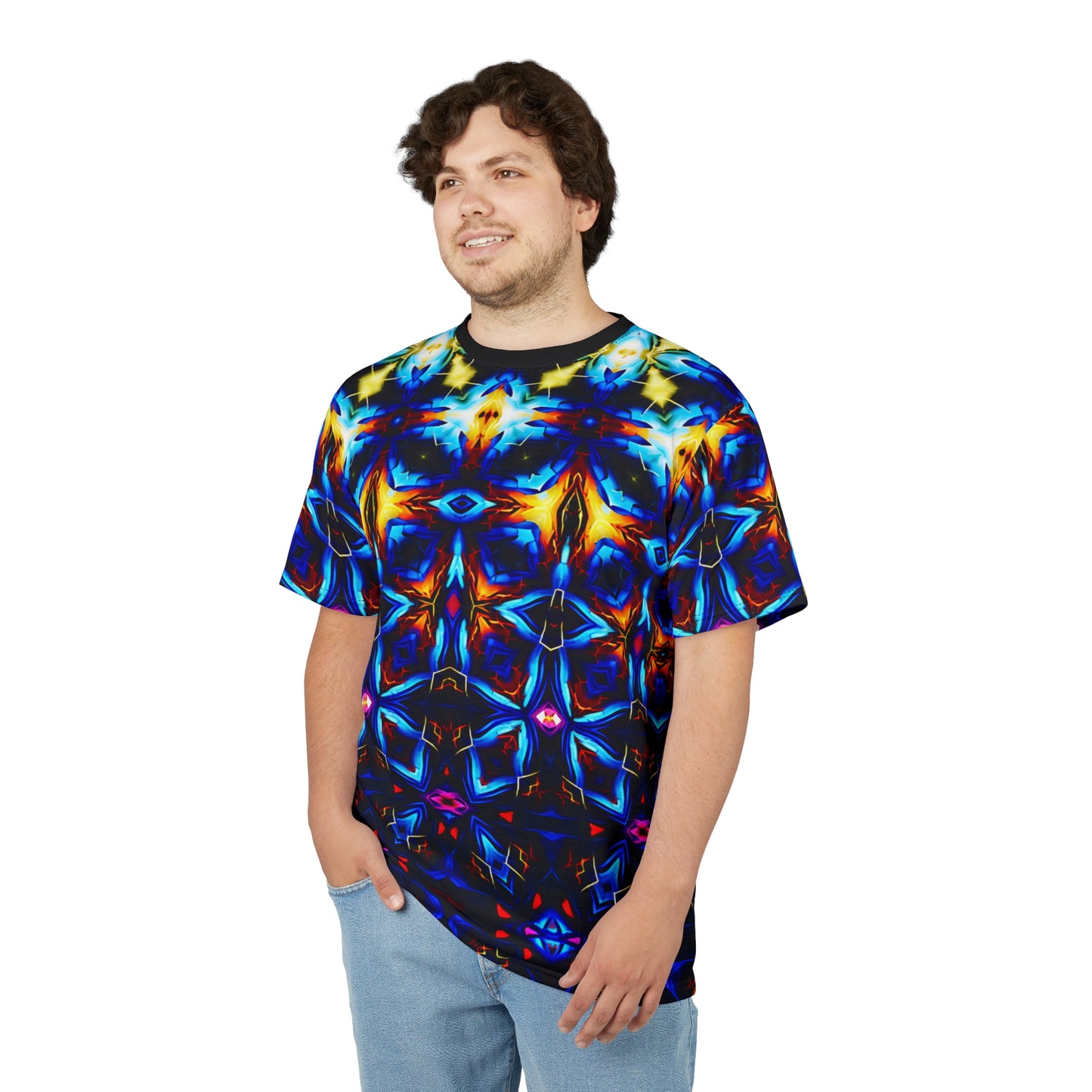 Men's Psychedelic Kaleidoscope All-Over Print Unisex Cut & Sew Tee