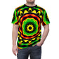Men's Psychedelic Bold Reggae Colors All Over Print Tee