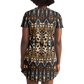 Women's Leopard Trendy Geometric Pattern All-Over Print T-Shirt Dress