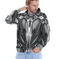 Men's Monochrome Kaleidoscope Pattern All-Over Print Men's All Over Print Hoodie.
