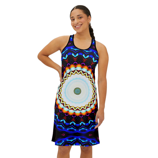 Women's Kaleidoscope Mandala Vibrant All-Over Print Racer back Dress