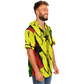 Men's Ghana Flag & Black Star Pattern All-Over Print Hooded Baseball Jersey