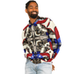 Men's Patriotic Star Kaleidoscope Pattern All-Over Print Baseball Jacket