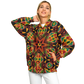 Women's African Kente Geometric Star Pattern All-Over Print Baseball Jacket