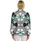 Women's Kaleidoscope Geometric Pattern All Over Print Baseball Jacket