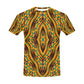 Men's Bold African Kente Inspired Pattern All-Over Print All Over Print Crew Neck T-Shirt