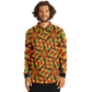 Men’s Vibrant African Kente-Inspired Pattern All-Over Print  Long Sleeve Polo Shirt