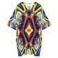 Women's Colorful Geometric Kaleidoscope Pattern Design All Over Print Women's Oversized T- Shirt Loungewear