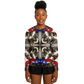 Women's Patriotic Star Kaleidoscope Pattern All-Over Print Long Sleeve Performance Shirt